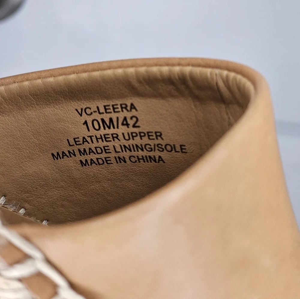 Vince Camuto Leera Espadrille Wedge Sandal Tan 10M
